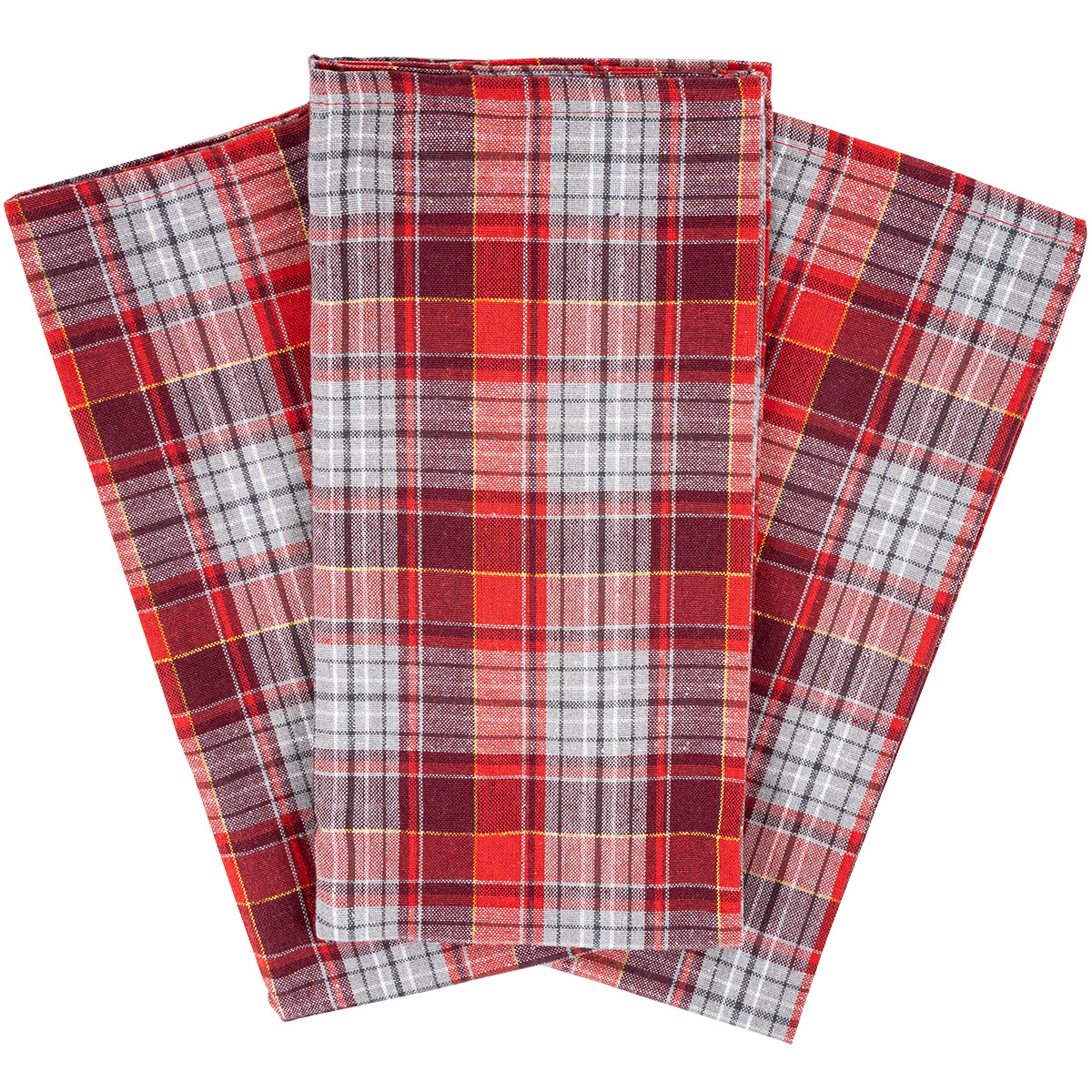 Home Elements Kuchynská utierka Káro červenosivá