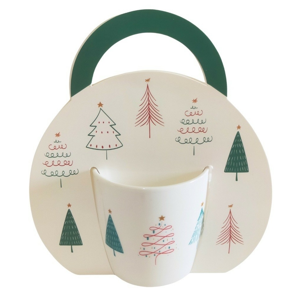 Home Elements Porcelánový hrnček s vianočným dizajnom Les 300 ml v darčekovom balení Home Elements Porcelánový hrnček s vianočným dizajnom Les 300 ml v darčekovom balení