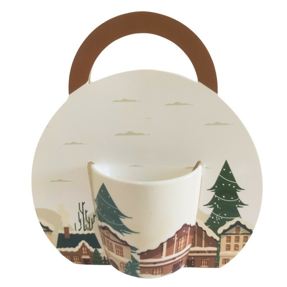 Home Elements Porcelánový hrnček s vianočným dizajnom Mesto 300 ml v darčekovom balení Home Elements Porcelánový hrnček s vianočným dizajnom Mesto 300 ml v darčekovom balení