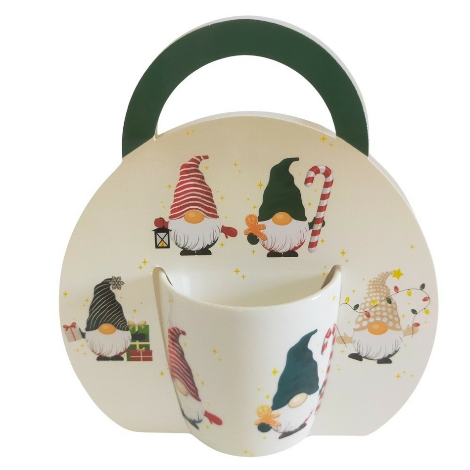 Home Elements Porcelánový hrnček s vianočným dizajnom Trpaslík 300 ml v darčekovom balení Home Elements Porcelánový hrnček s vianočným dizajnom Trpaslík 300 ml v darčekovom balení