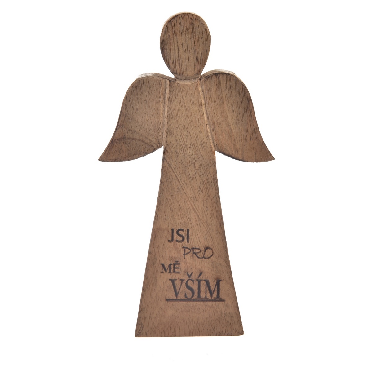 InDecor Anjel z mangového dreva Jsi pro mě vším