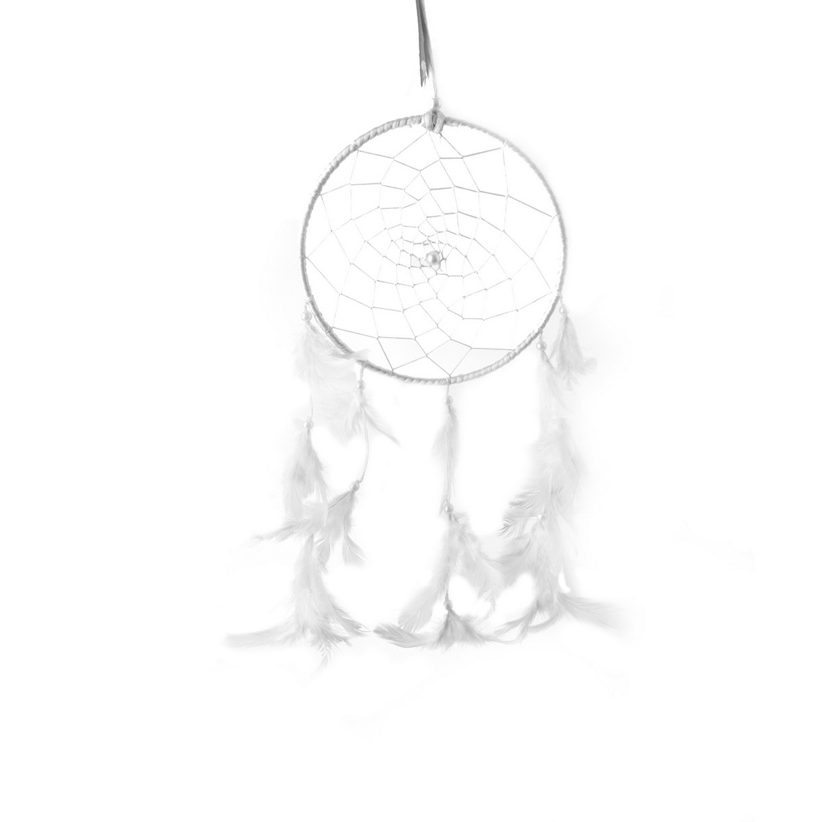 InDecor Bavlnený lapač snov s pierkami biela InDecor Bavlnený lapač snov s pierkami biela