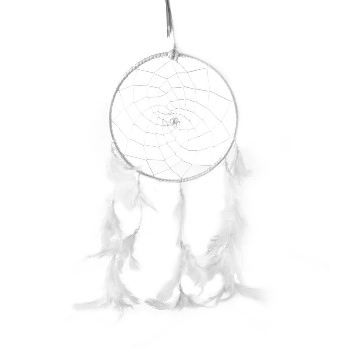 InDecor Bavlnený lapač snov s pierkami biela InDecor Bavlnený lapač snov s pierkami biela