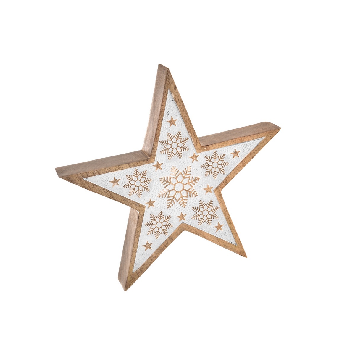 InDecor Vianočná hviezda z mangového dreva White InDecor Vianočná hviezda z mangového dreva White