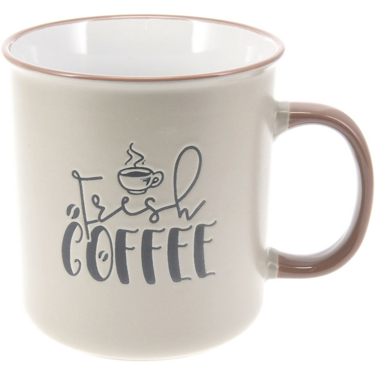 Kameninový hrnček Coffee biela