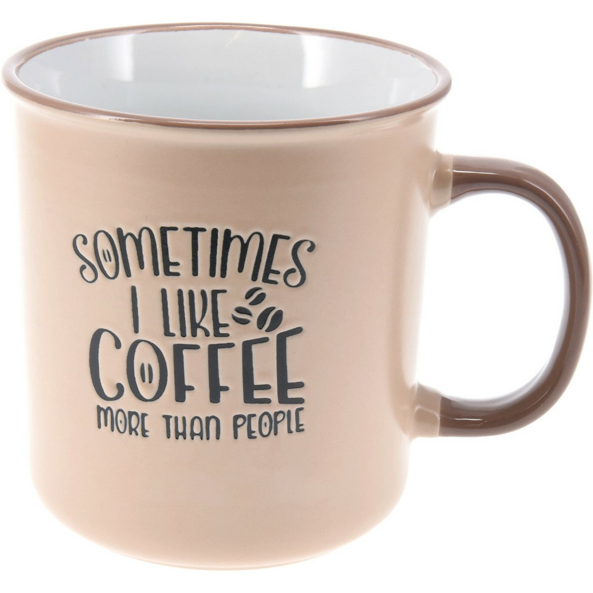 Kameninový hrnček Coffee krémová