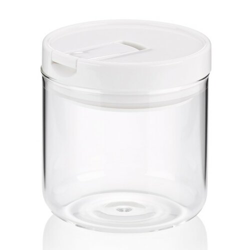 KELA Dóza ARIK sklo bílá H 11cm Ř 10