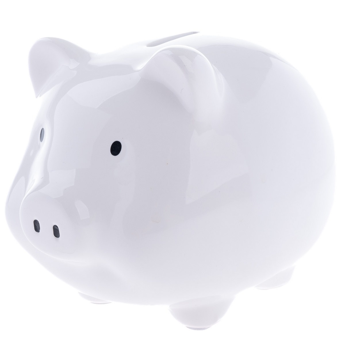 Keramická pokladnička Biele prasiatko