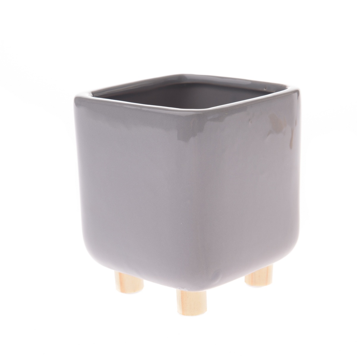 Keramický obal na kvetináč Roland sivá