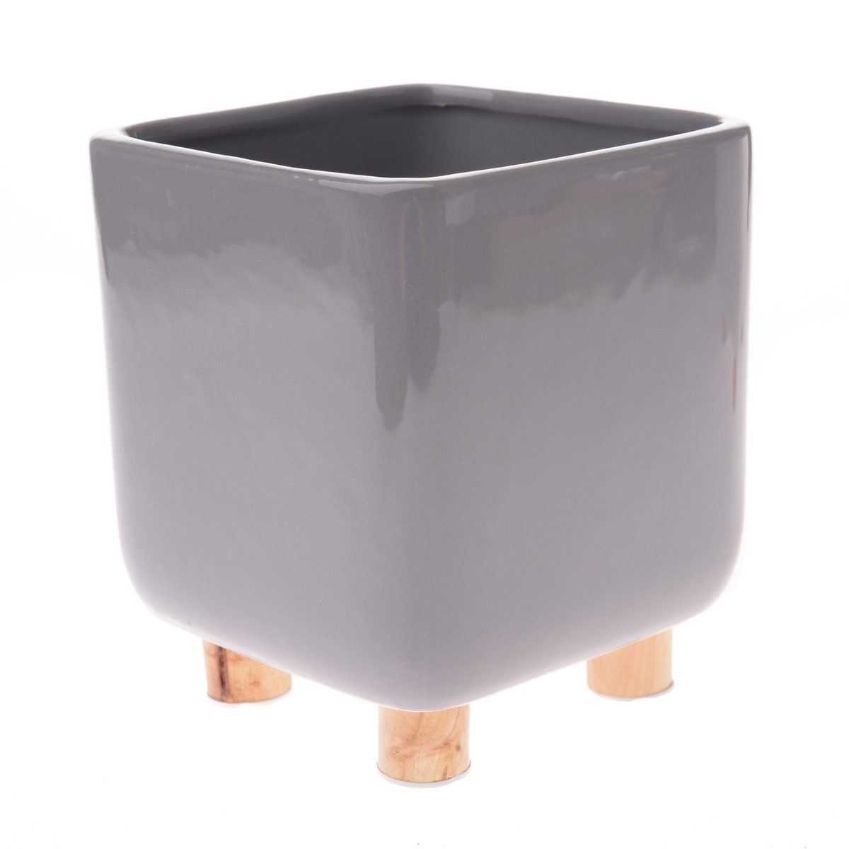 Keramický obal na kvetináč Roland sivá