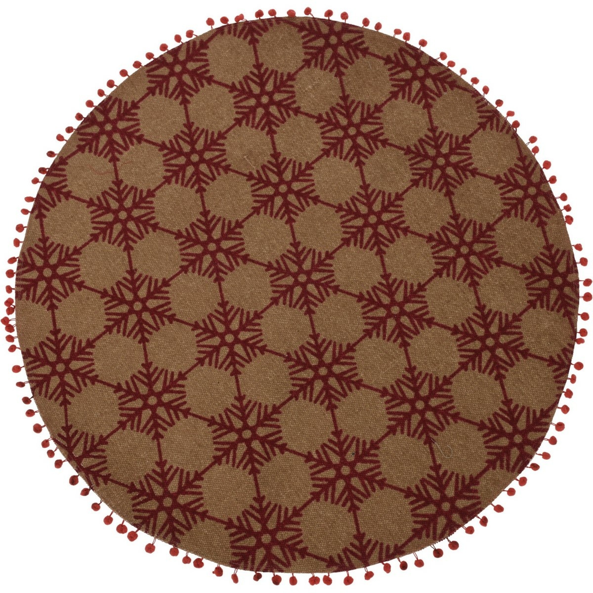 Koberec okrúhly Vločka červená Koberec okrúhly Vločka červená