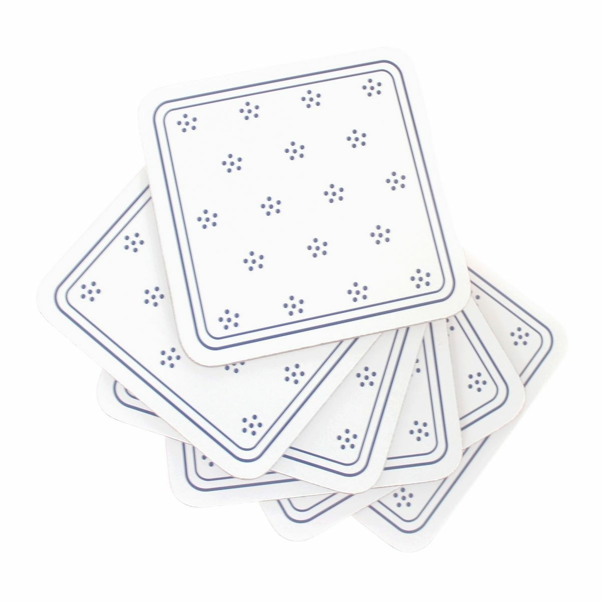 Korková podložka pod šálku Kvety biela