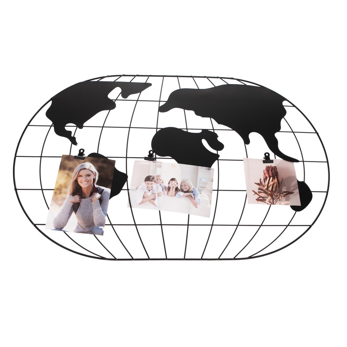 Kovová fotonástenka Map