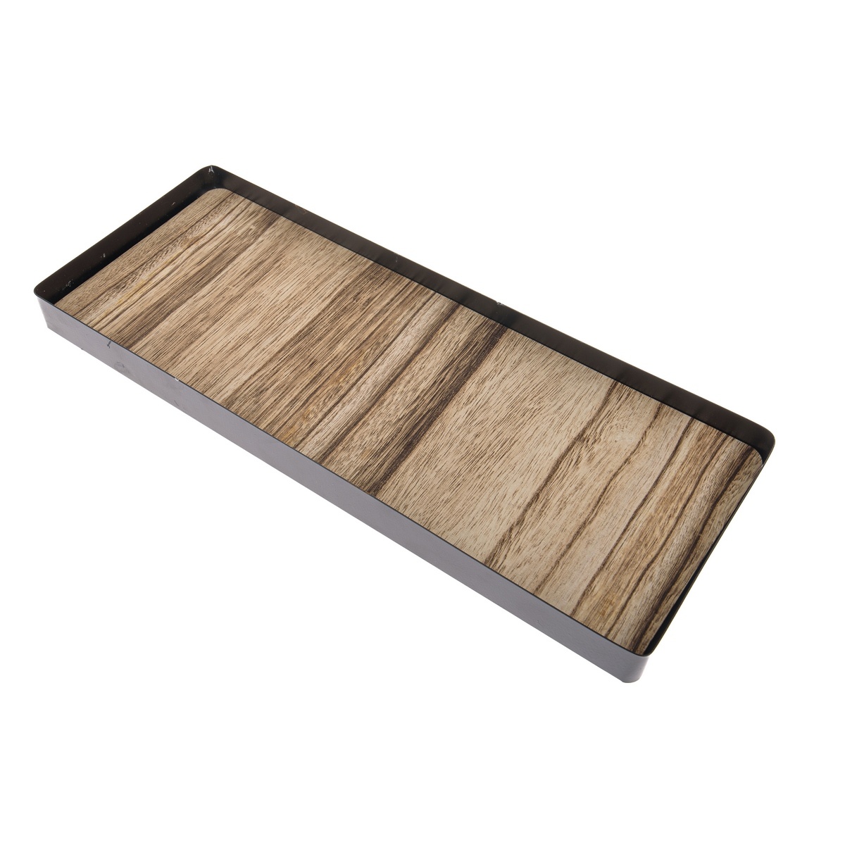 Kovová tácka s dreveným dnom Dienen