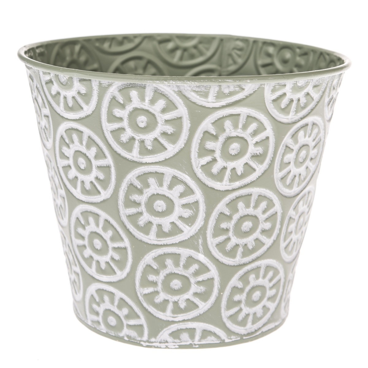 Kovový obal na kvetináč Farisa zelená