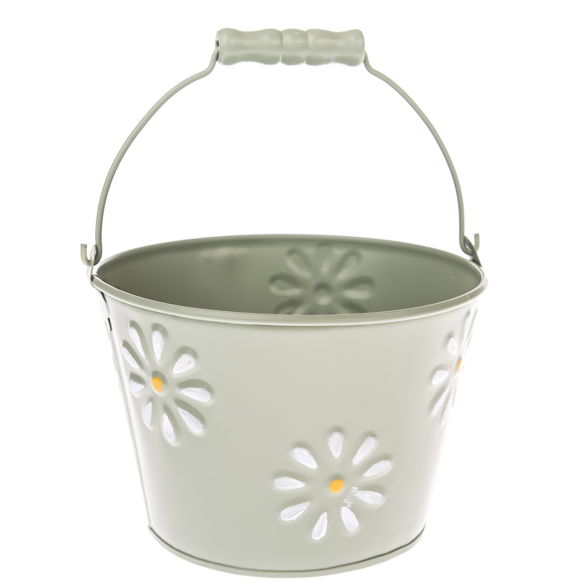 Kovový obal na kvetináč Flowers zelená