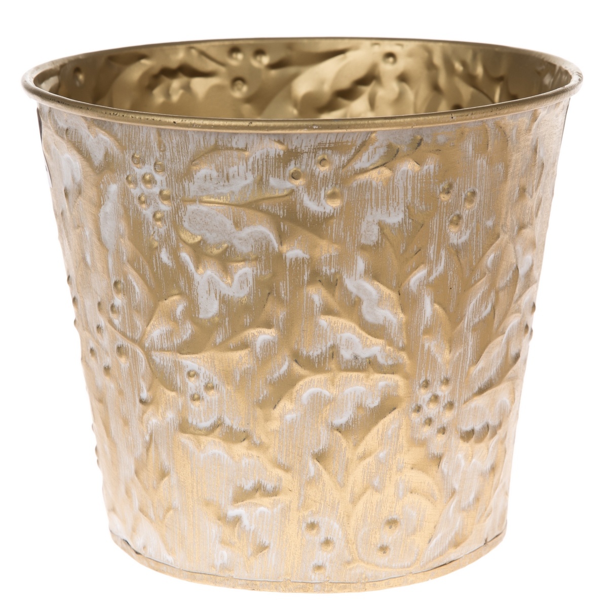 Kovový obal na kvetináč Gold branche