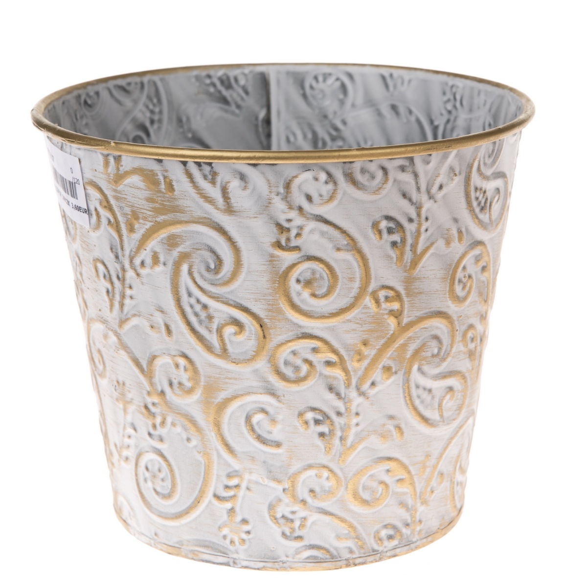 Kovový obal na kvetináč Gold wawe