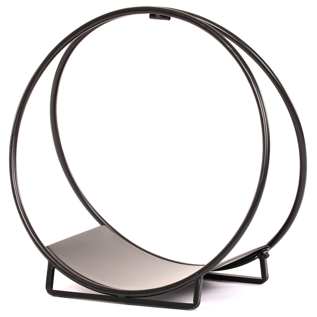 Kovový stojan na drevo kruhový