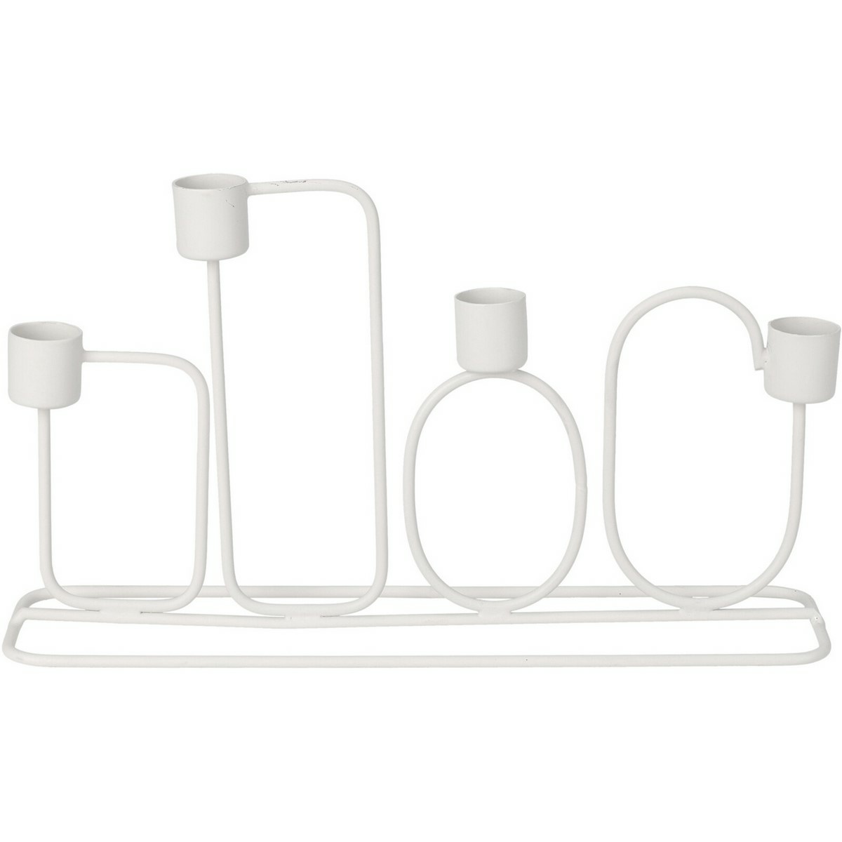 Kovový svietnik na 4 sviečky Tosca biela Kovový svietnik na 4 sviečky Tosca biela