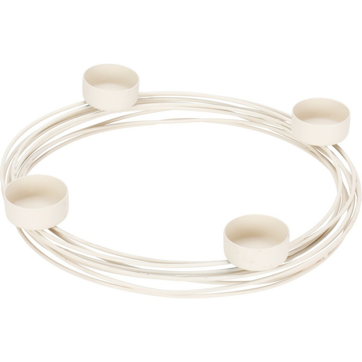 Kovový svietnik na čajové sviečky Klement biela Kovový svietnik na čajové sviečky Klement biela