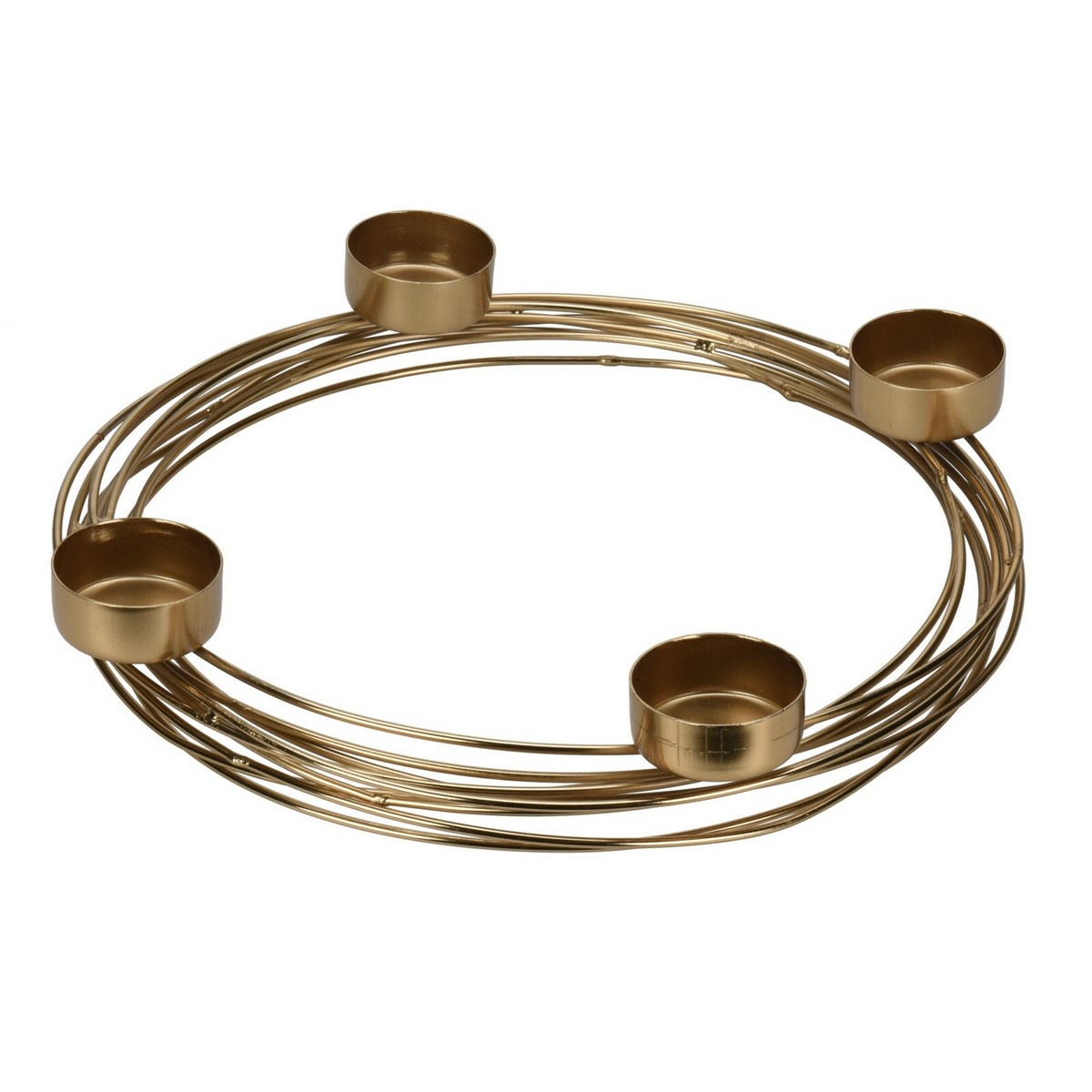 Kovový svietnik na čajové sviečky Klement zlatá Kovový svietnik na čajové sviečky Klement zlatá