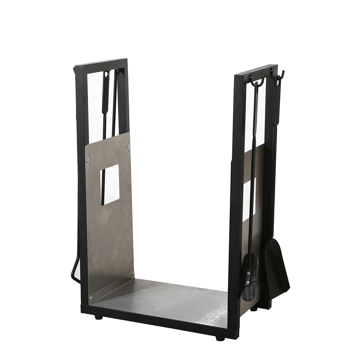 Krbový kôš na drevo s náradím Krbový kôš na drevo s náradím