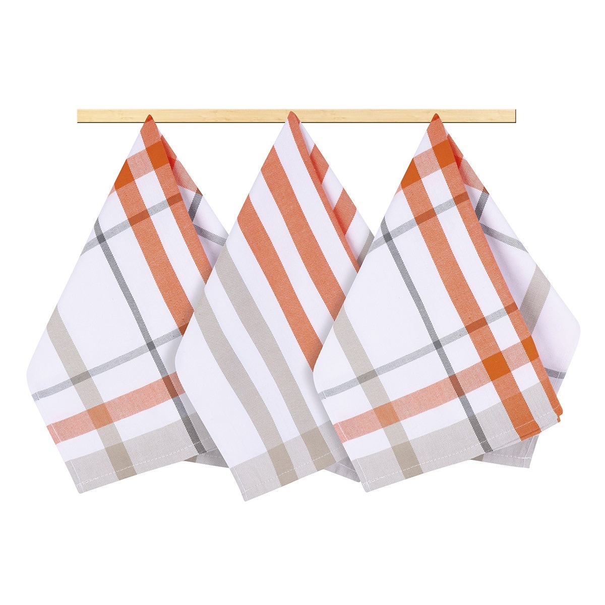 Bellatex Kuchynská utierka káro oranžová Bellatex Kuchynská utierka káro oranžová