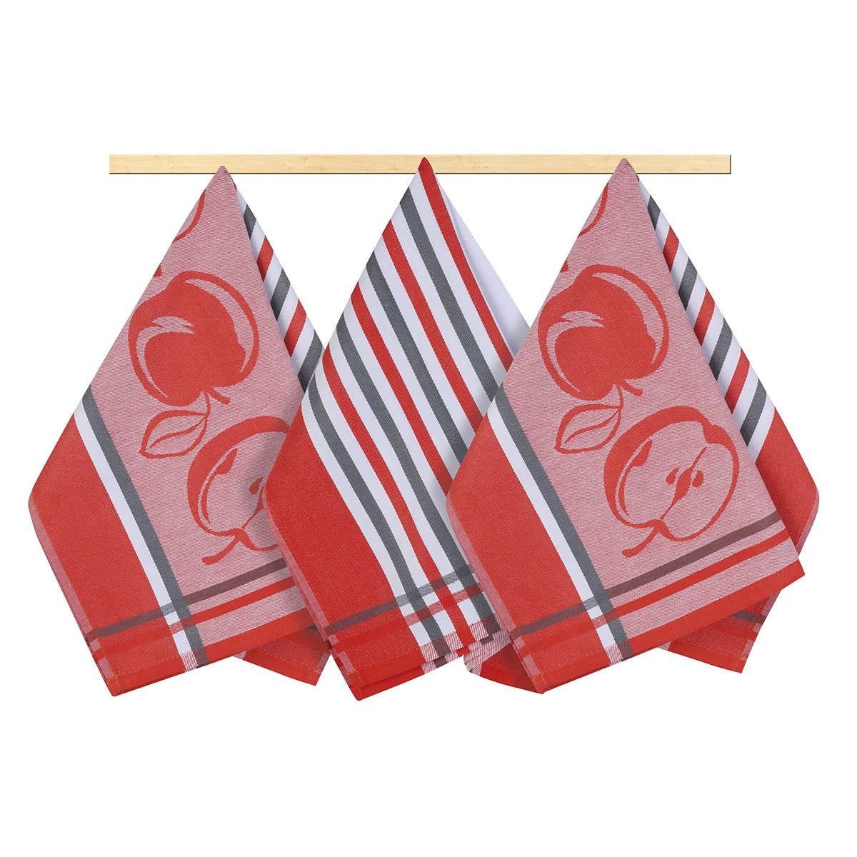 Bellatex Kuchynská utierka ovocie červeno-sivá Bellatex Kuchynská utierka ovocie červeno-sivá