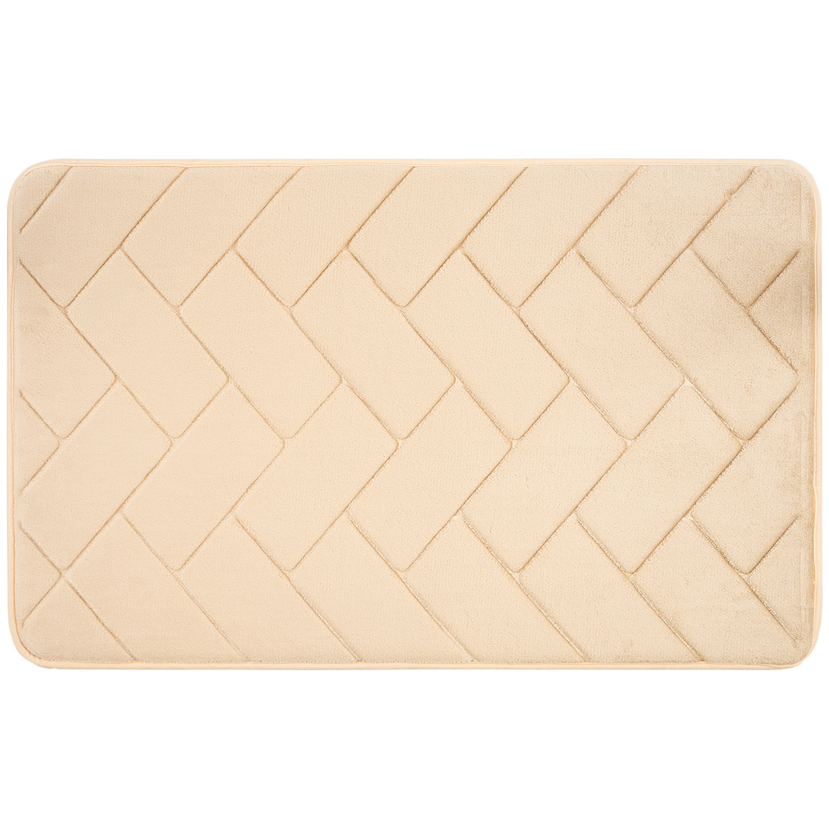 VOPI Kúpeľňová predložka s pamäťovou penou Parketa béžová VOPI Kúpeľňová predložka s pamäťovou penou Parketa béžová