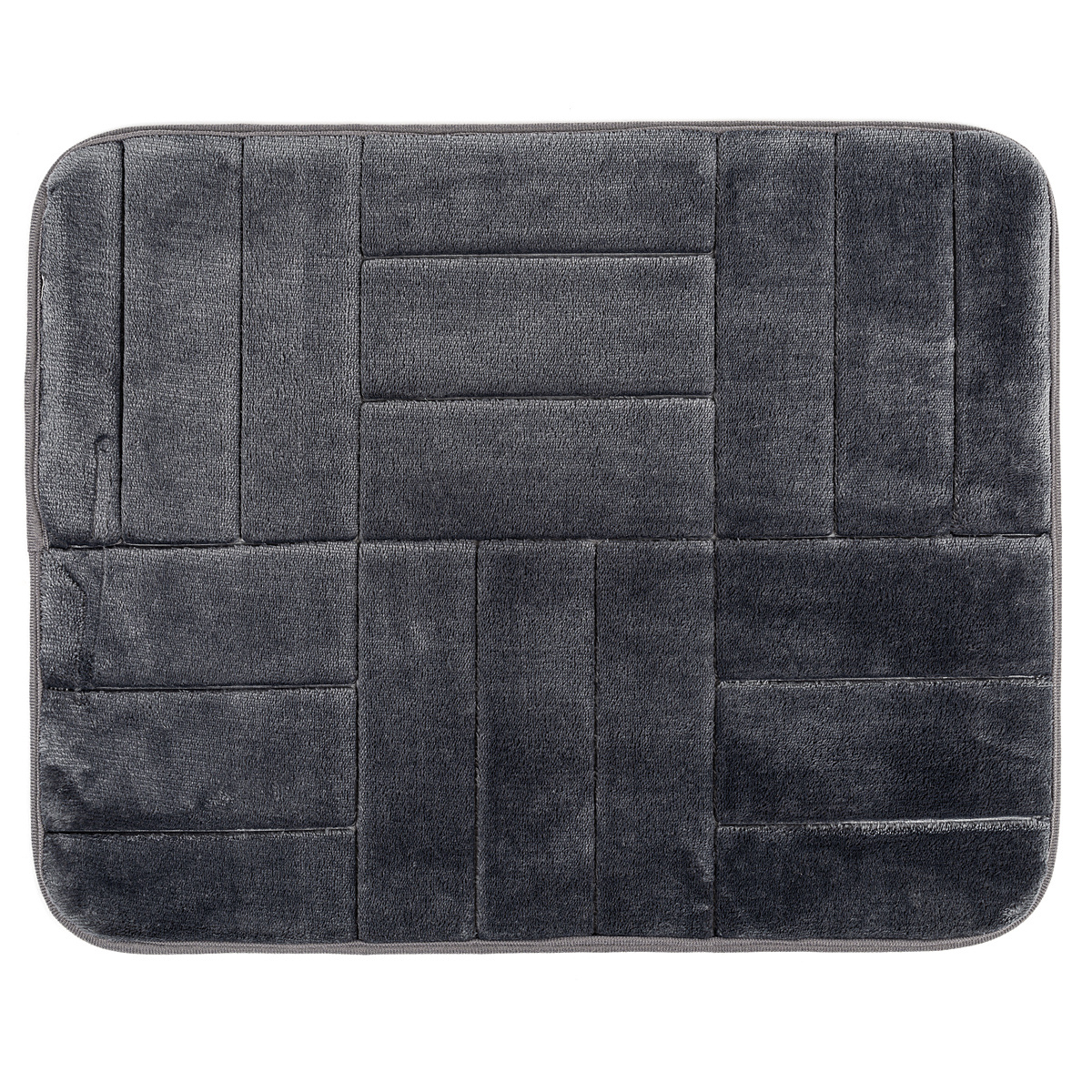 VOPI Kúpeľňová predložka s pamäťovou penou Štvorce sivá VOPI Kúpeľňová predložka s pamäťovou penou Štvorce sivá