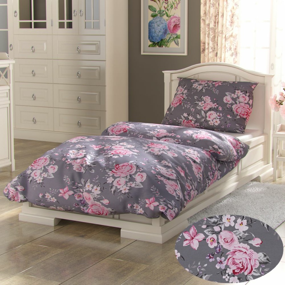 Kvalitex Bavlnené obliečky Provence Beatrice sivá