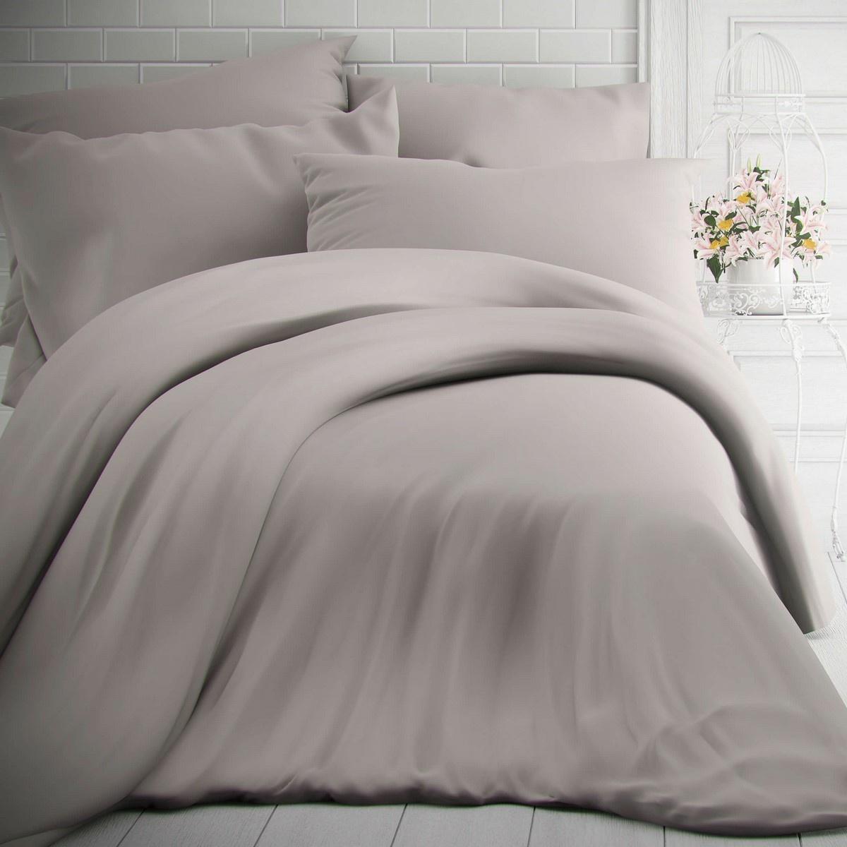 Kvalitex Bavlnené obliečky svetlosivá