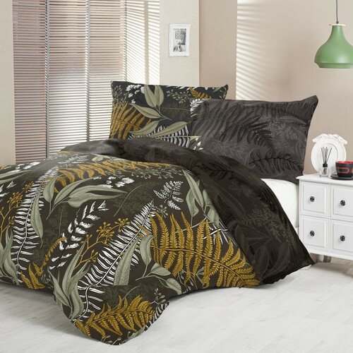 Kvalitex Saténové obliečky Luxury Collection Papradie hnedá