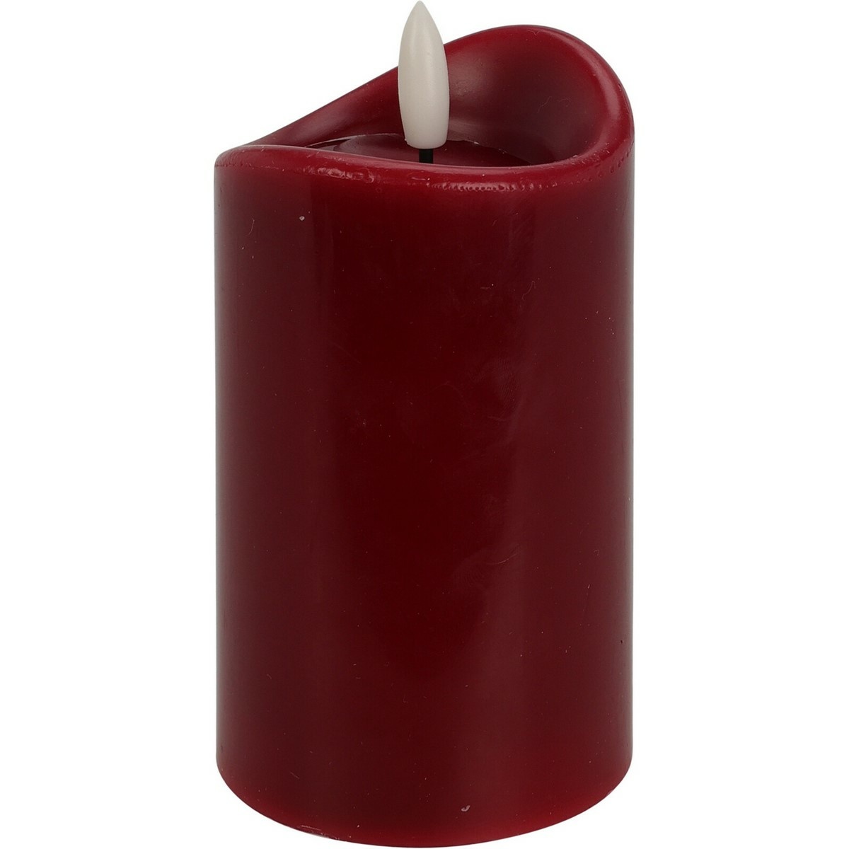 LED Sviečka tmavočervená