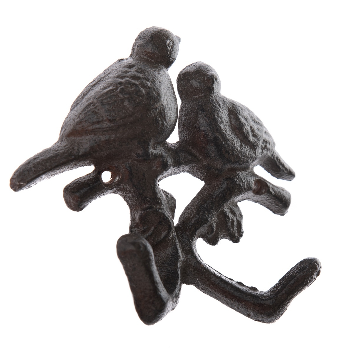 Liatinový vešiak Vtáčiky na vetvičke čierna