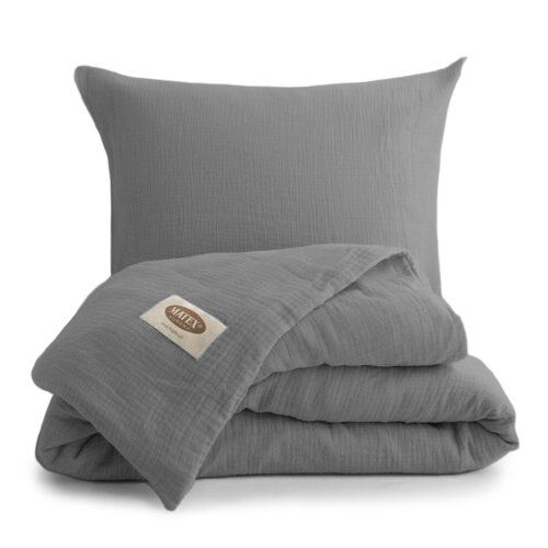 MATEX Mušelínové obliečky tmavosivá MATEX Mušelínové obliečky tmavosivá