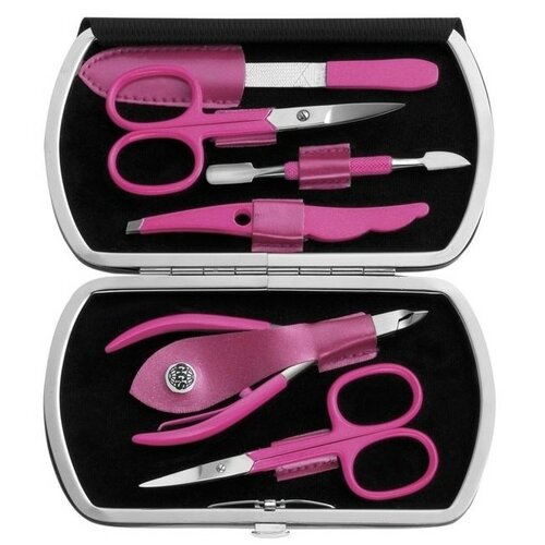 Luxusná sada na manikúru a pedikúru Solingen pink NO 319-12 Luxusná sada na manikúru a pedikúru Solingen pink NO 319-12
