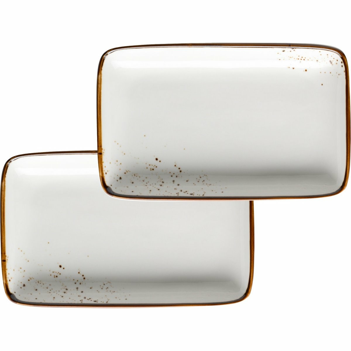 Mäser 2-dielna sada tác Pintar White hnedé bodky21 x 13 x 3 cm Mäser 2-dielna sada tác Pintar White hnedé bodky21 x 13 x 3 cm