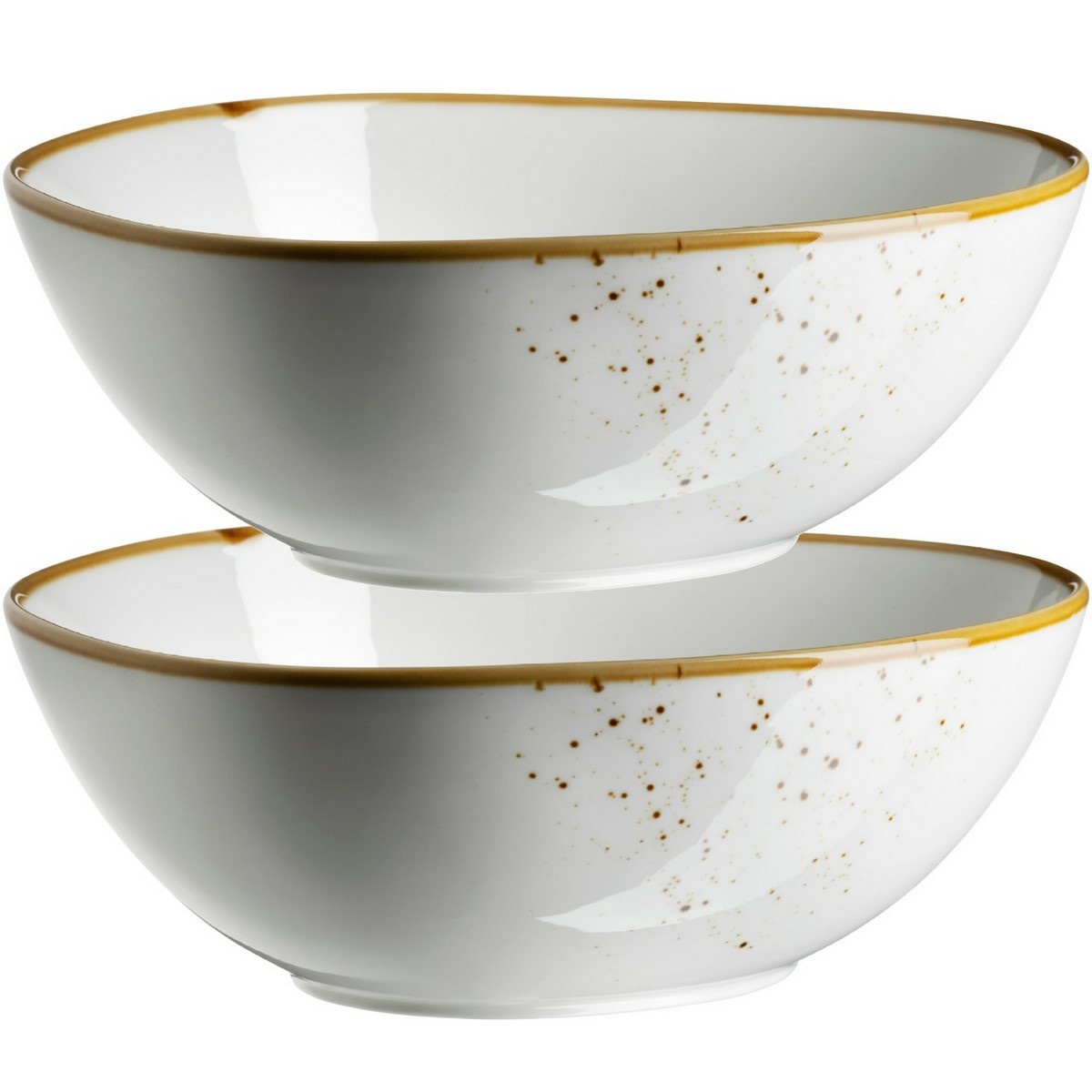 Mäser 2-dielna súprava oválnych misiek Pintar White hnedé bodky 22 x 19 cm Mäser 2-dielna súprava oválnych misiek Pintar White hnedé bodky 22 x 19 cm