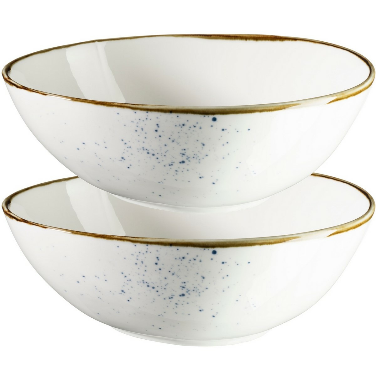 Mäser 2-dielna súprava oválnych misiek Pintar White modré bodky 22 x 19 cm Mäser 2-dielna súprava oválnych misiek Pintar White modré bodky 22 x 19 cm