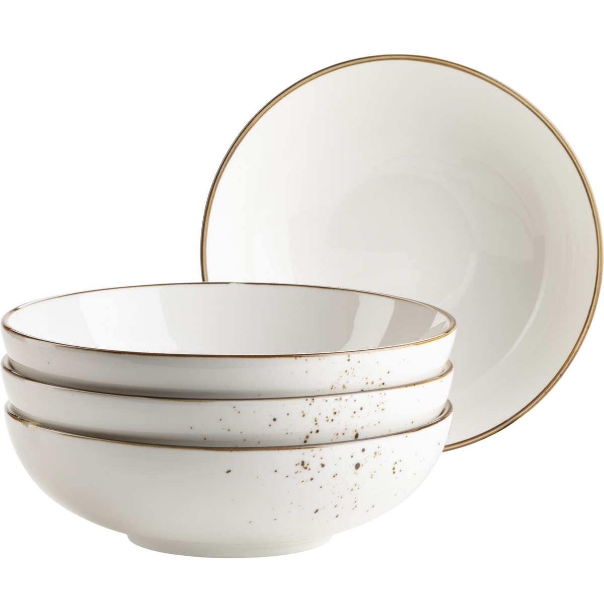 Mäser 4-dielna sada misiek Pintar White hnedébodky 22 cm Mäser 4-dielna sada misiek Pintar White hnedébodky 22 cm