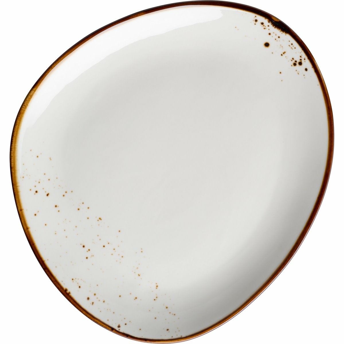 Mäser Oválný tanier Pintar White hnedé bodky 26 x23 cm Mäser Oválný tanier Pintar White hnedé bodky 26 x23 cm