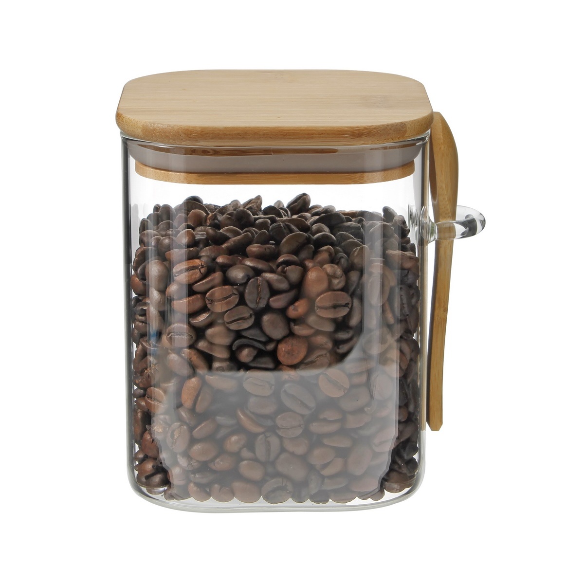 Maxxo sklenená dóza Bamboo s lyžičkou Maxxo sklenená dóza Bamboo s lyžičkou