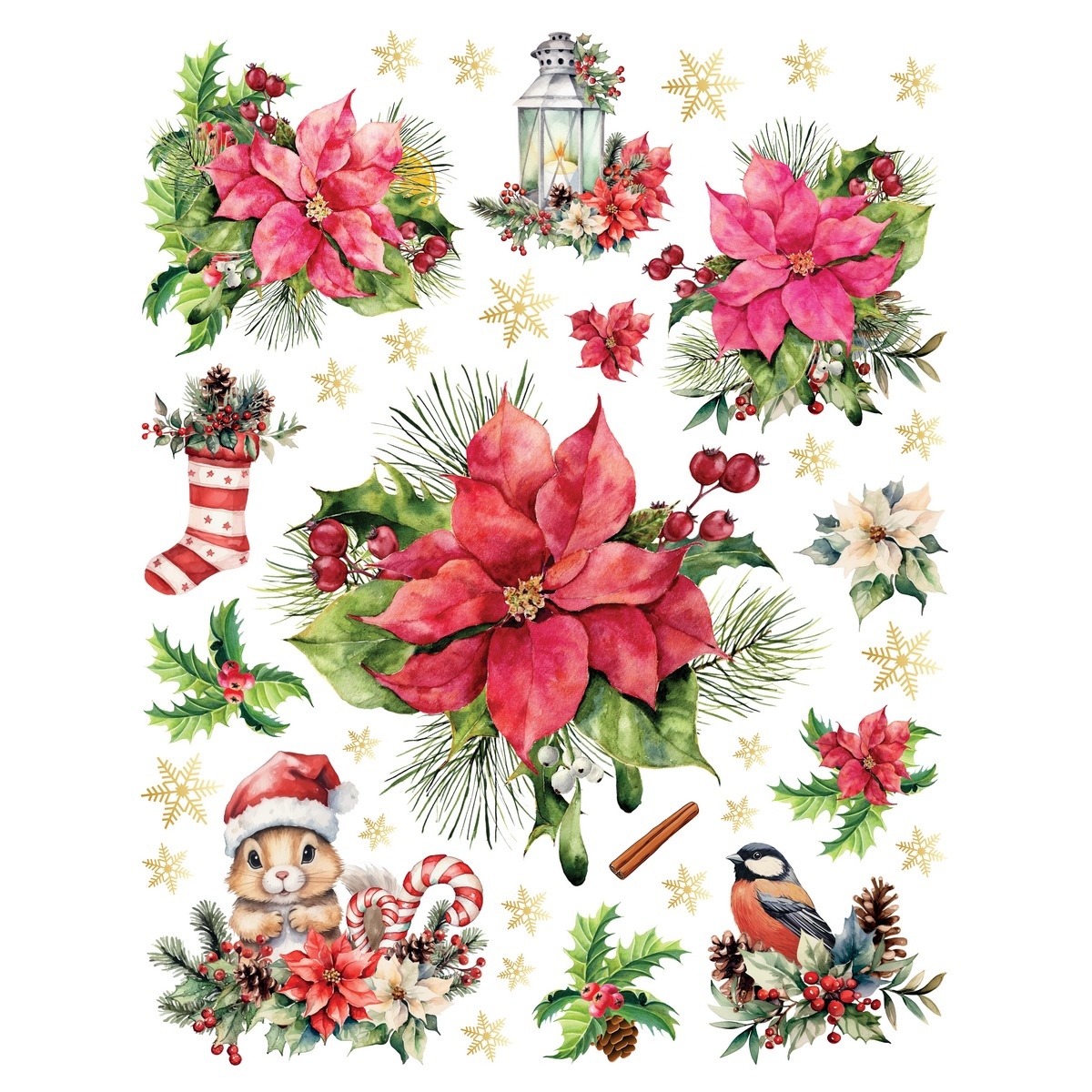 Nálepka na okno Vianočná hviezda