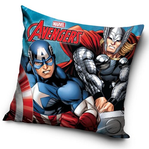Carbotex Obliečka na vankúšik Avengers Kapitán Amerika a Thor