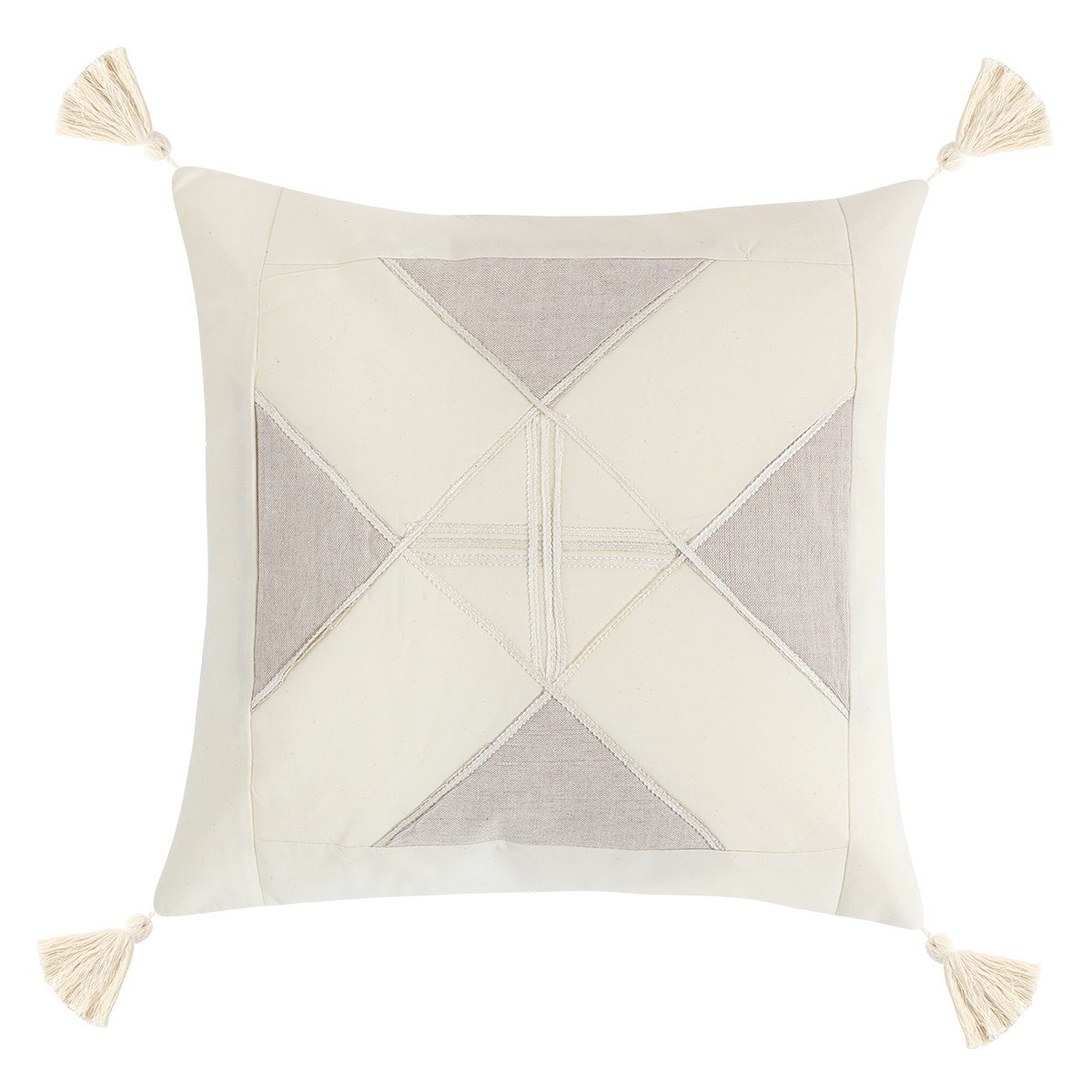 Bellatex Obliečka na vankúšik Peru Trojuholníky prírodná