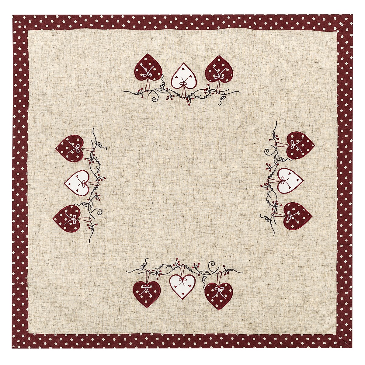 BO-MA Trading Obrus Srdiečka bodka červená