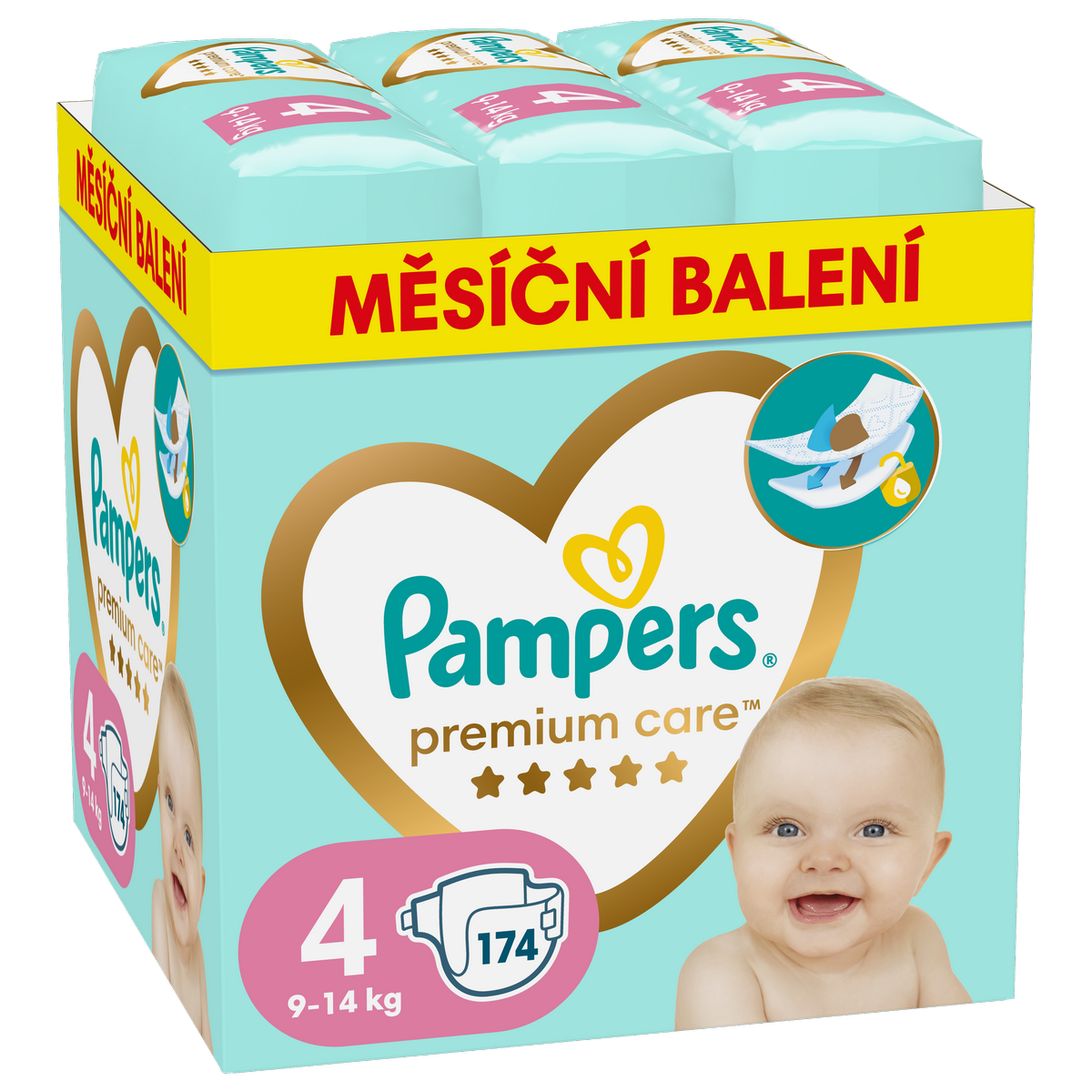 Pampers Plienky Premium Care 174 ks Pampers Plienky Premium Care 174 ks