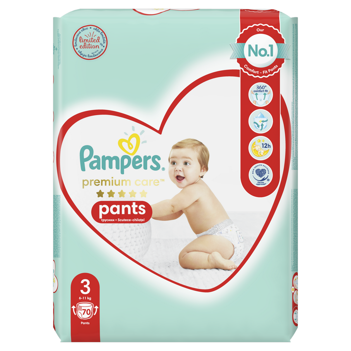 Pampers Plienky Premium Care Pants 70 ks Pampers Plienky Premium Care Pants 70 ks